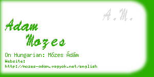 adam mozes business card